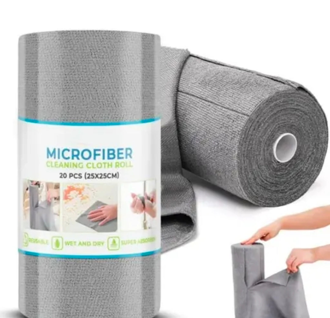 Microfiber Cleaning Cloth Roll Reusable